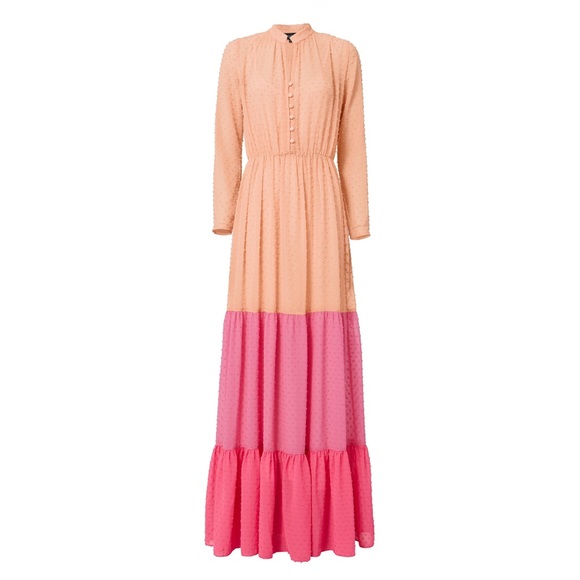 SALONI Dresses & Skirts - Saloni Alexia Maxi Dress Pink Ombre Sz 4